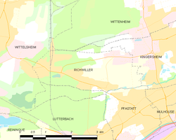 Map commune FR insee code 68270